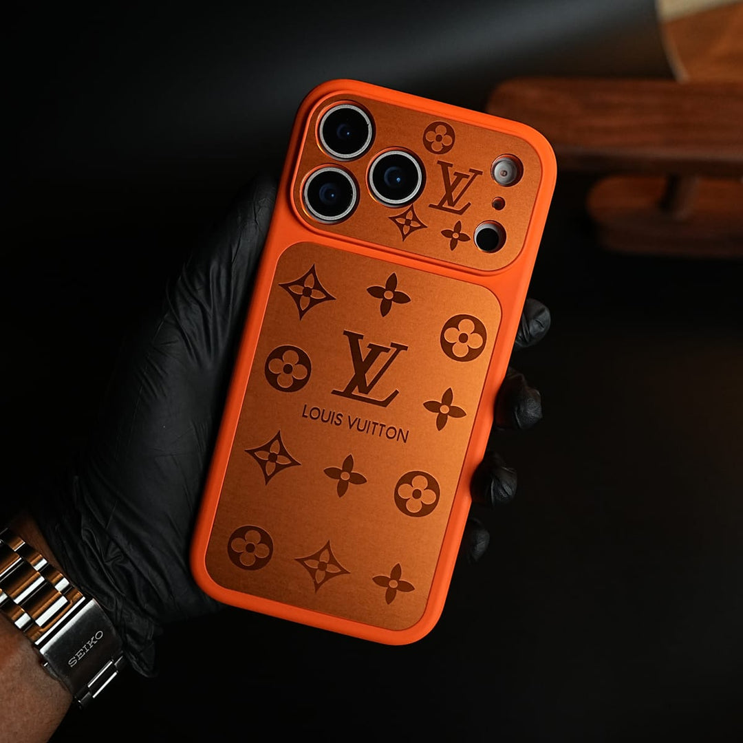 FRATO iPhone 17 Series 17 Pro / Orange iPhone 17 Series Premium Monogram Protective Case with Raised Camera Bezel &amp; Slim Fit
