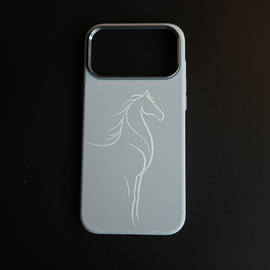 FRATO iPhone 17 Series Aramid Design Hard Pc Case for iPhone 17 Pro Max | MagSafe Cover | Horse