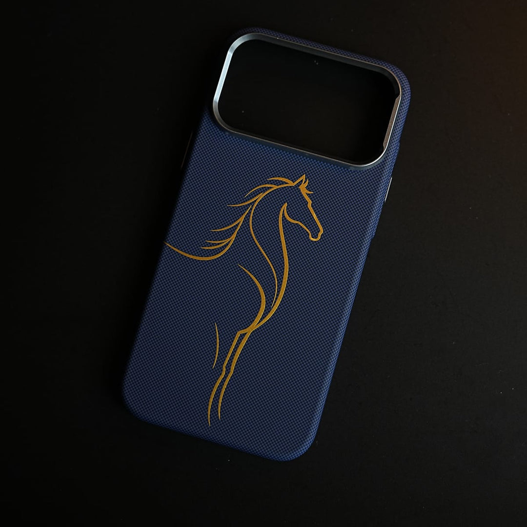 FRATO iPhone 17 Series Aramid Design Hard Pc Case for iPhone 17 Pro Max | MagSafe Cover | Horse