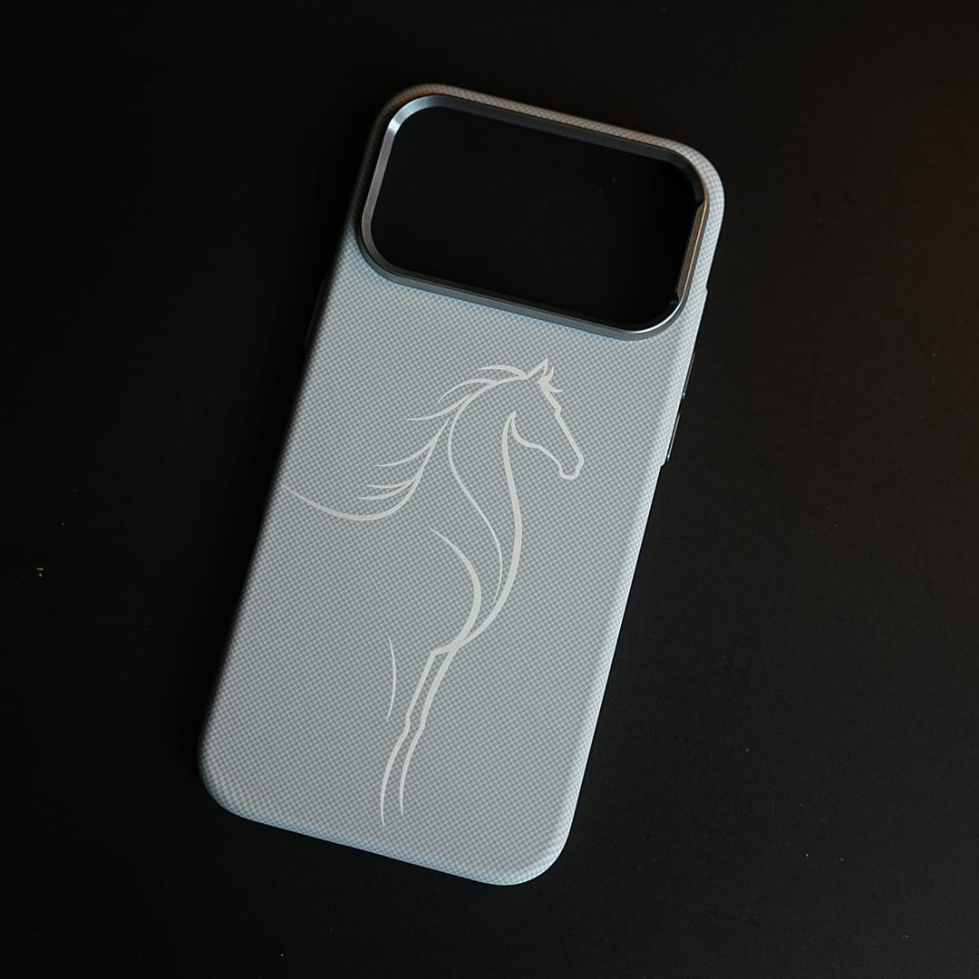 FRATO iPhone 17 Series Aramid Design Hard Pc Case for iPhone 17 Pro Max | MagSafe Cover | Horse