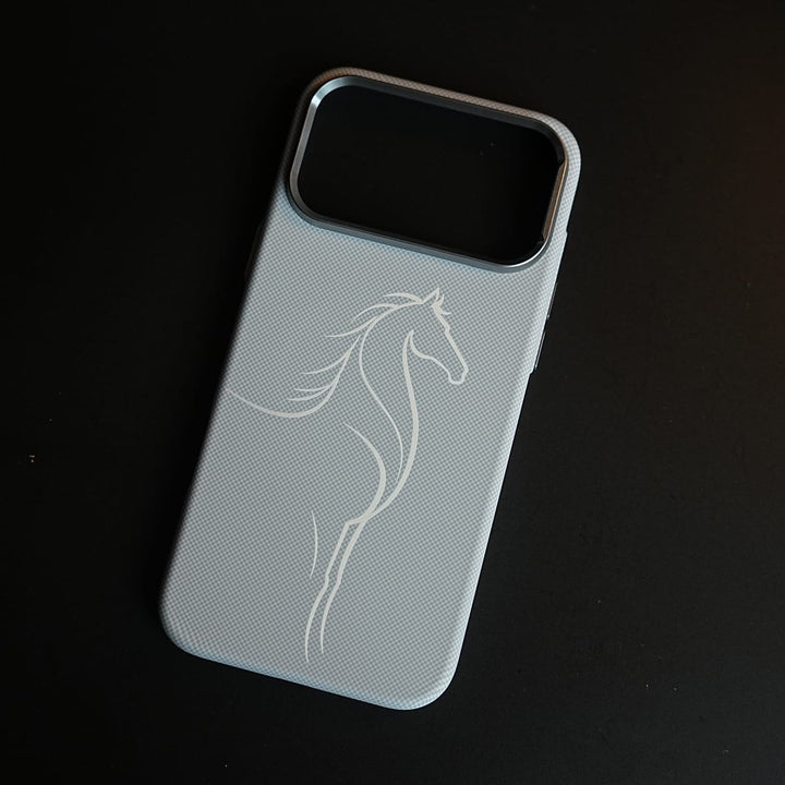 FRATO iPhone 17 Series Aramid Design Hard Pc Case for iPhone 17 Pro Max | MagSafe Cover | Horse