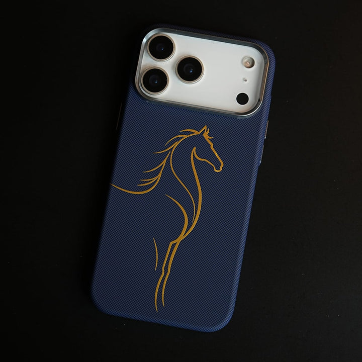 FRATO iPhone 17 Series Aramid Design Hard Pc Case for iPhone 17 Pro Max | MagSafe Cover | Horse