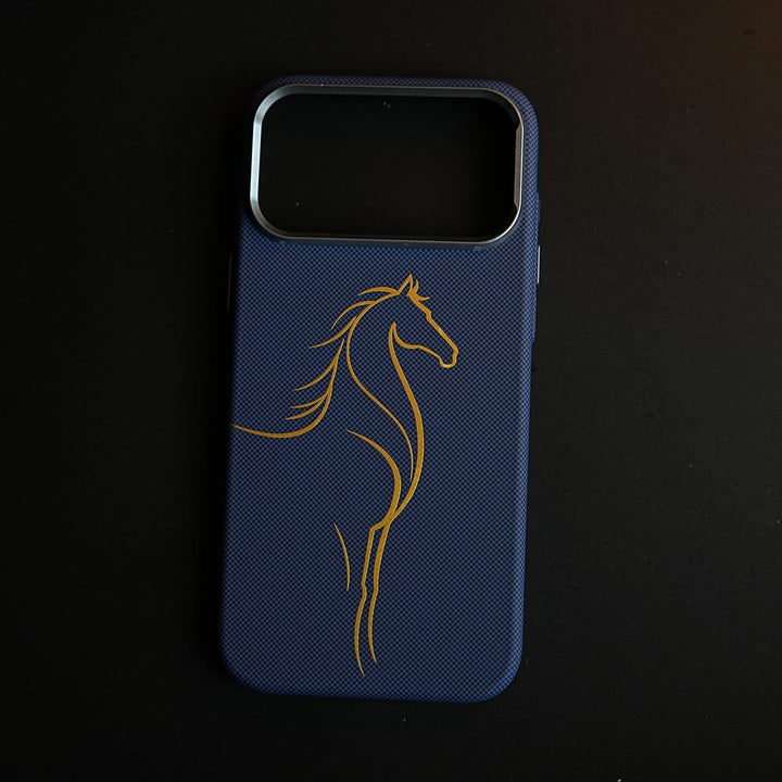 FRATO iPhone 17 Series Aramid Design Hard Pc Case for iPhone 17 Pro Max | MagSafe Cover | Horse