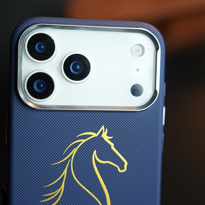 FRATO iPhone 17 Series Aramid Design Hard Pc Case for iPhone 17 Pro Max | MagSafe Cover | Horse