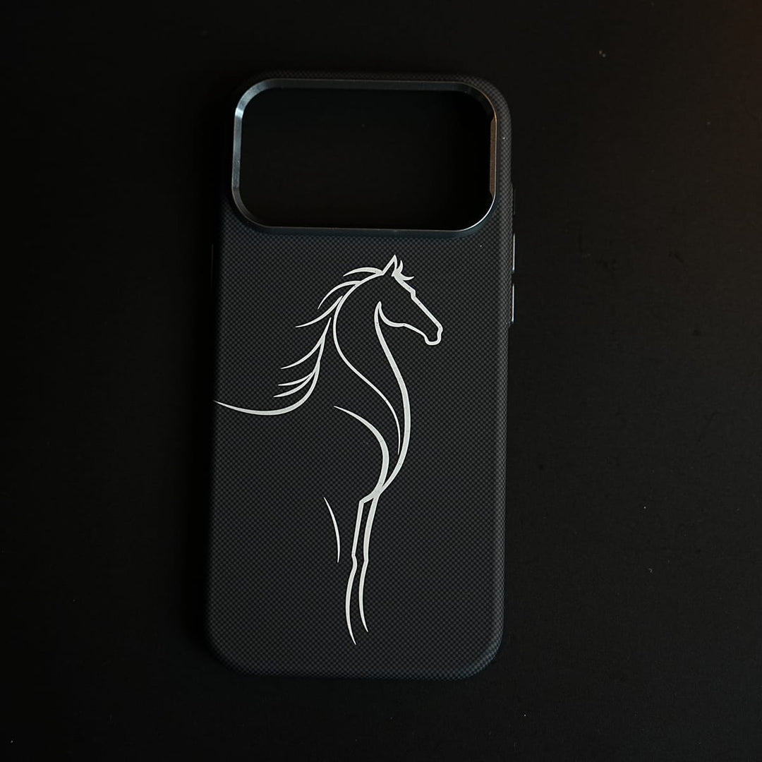 FRATO iPhone 17 Series Aramid Design Hard Pc Case for iPhone 17 Pro Max | MagSafe Cover | Horse