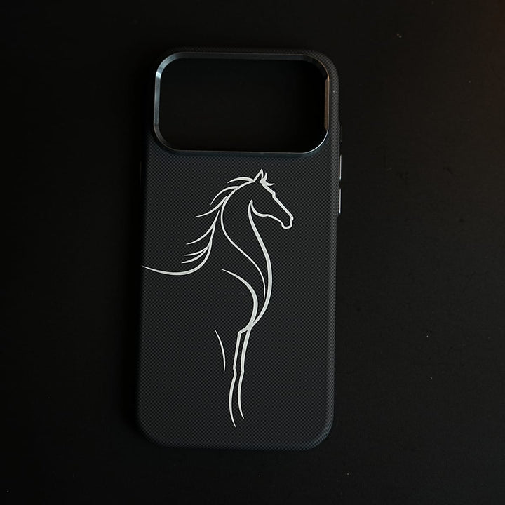 FRATO iPhone 17 Series Aramid Design Hard Pc Case for iPhone 17 Pro Max | MagSafe Cover | Horse