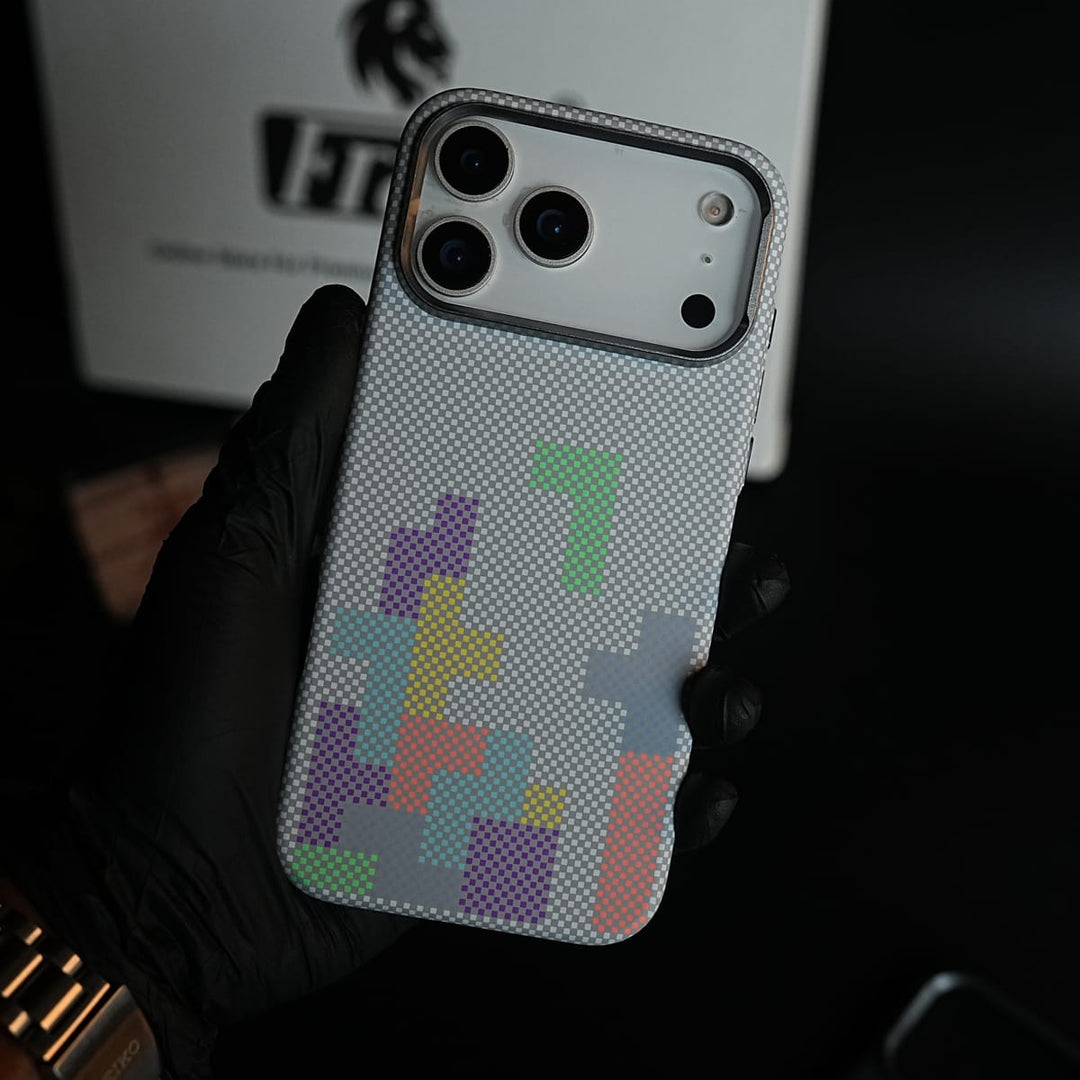 FRATO iPhone 17 Series Aramid Design Hard Pc Case for iPhone 17 Series | Magnetic Ring Cover | Brick Design