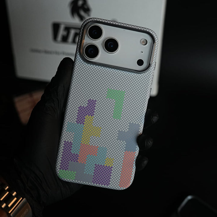 FRATO iPhone 17 Series Aramid Design Hard Pc Case for iPhone 17 Series | Magnetic Ring Cover | Brick Design