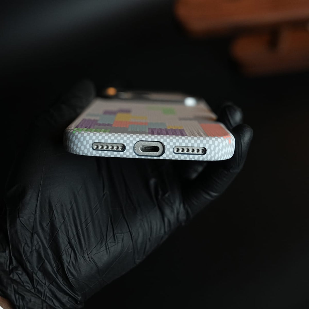 FRATO iPhone 17 Series Aramid Design Hard Pc Case for iPhone 17 Series | Magnetic Ring Cover | Brick Design