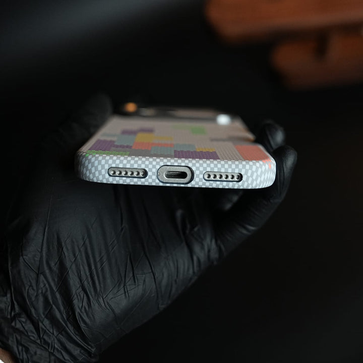 FRATO iPhone 17 Series Aramid Design Hard Pc Case for iPhone 17 Series | Magnetic Ring Cover | Brick Design