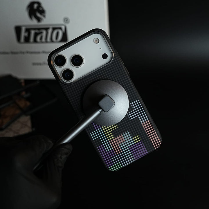 FRATO iPhone 17 Series Aramid Design Hard Pc Case for iPhone 17 Series | Magnetic Ring Cover | Brick Design