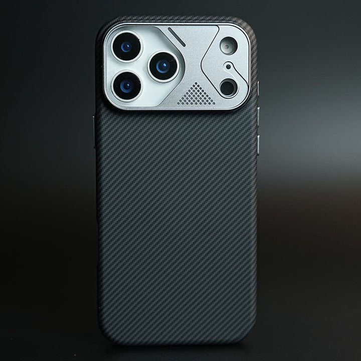 FRATO iPhone 17 Series Black Carbon Armid Designer MagSafe Case for 17 Pro Max with Metal Camera Protection