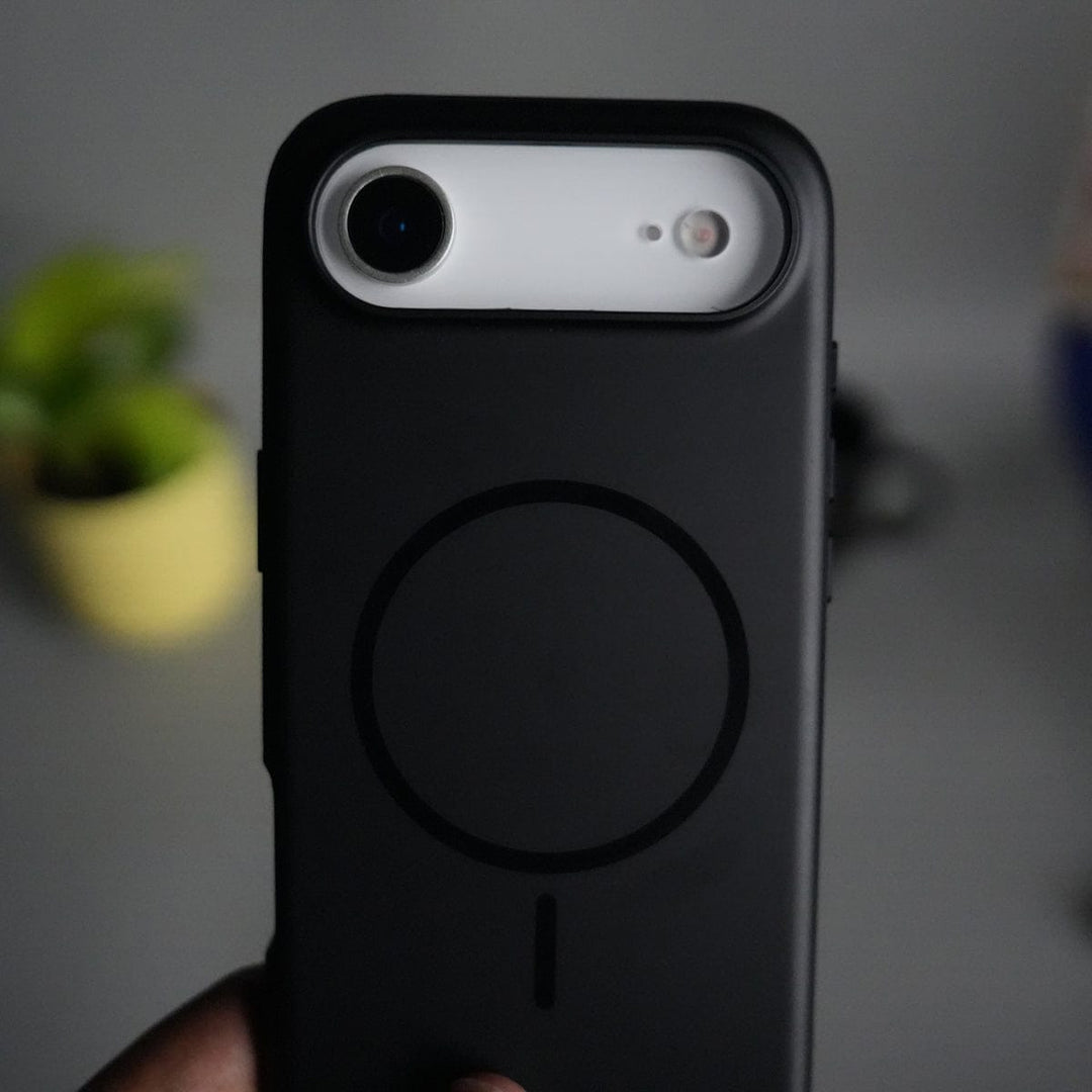 FRATO iPhone 17 Series Black iPhone 17 Air Soft Touch MagSafe Case | Matte Finish with Color Camera Frame