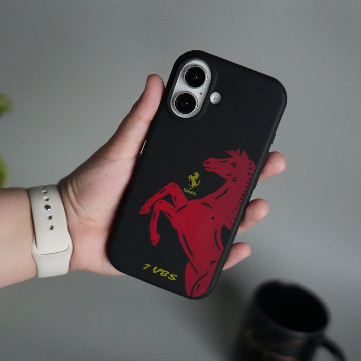 FRATO iPhone 17 Series Black iPhone 17 FR V8 Series Design Silicone Protective Case Cover