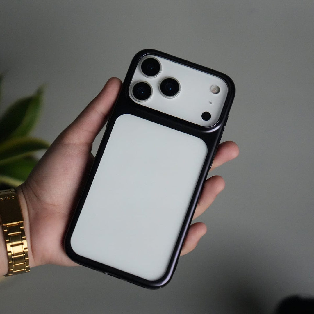 FRATO iPhone 17 Series Black iPhone 17 Pro Max Clear Shell Case | Slim Back Cover with Electroplated Edges