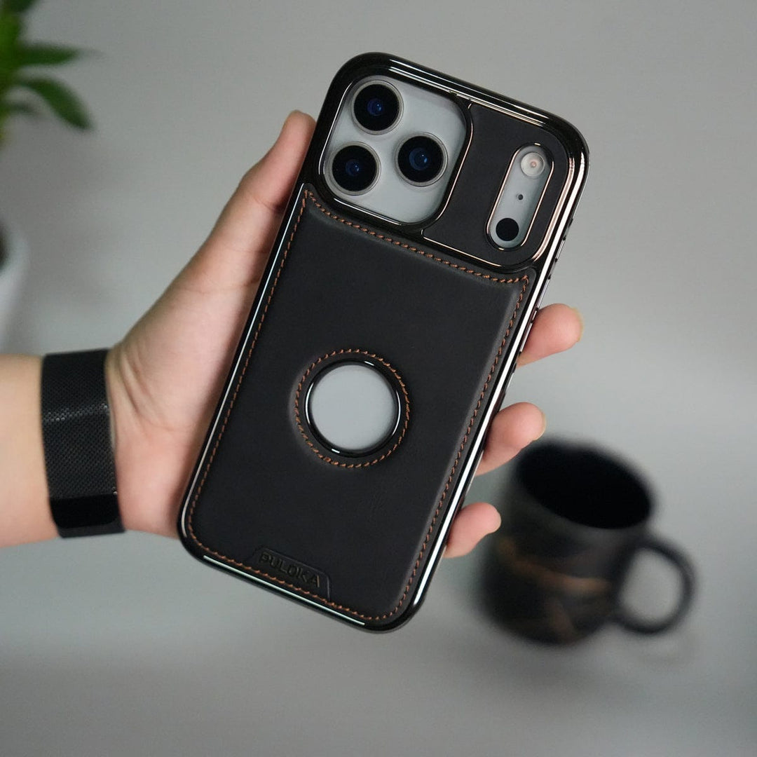 FRATO iPhone 17 Series Black iPhone 17 Pro Max Leather Case