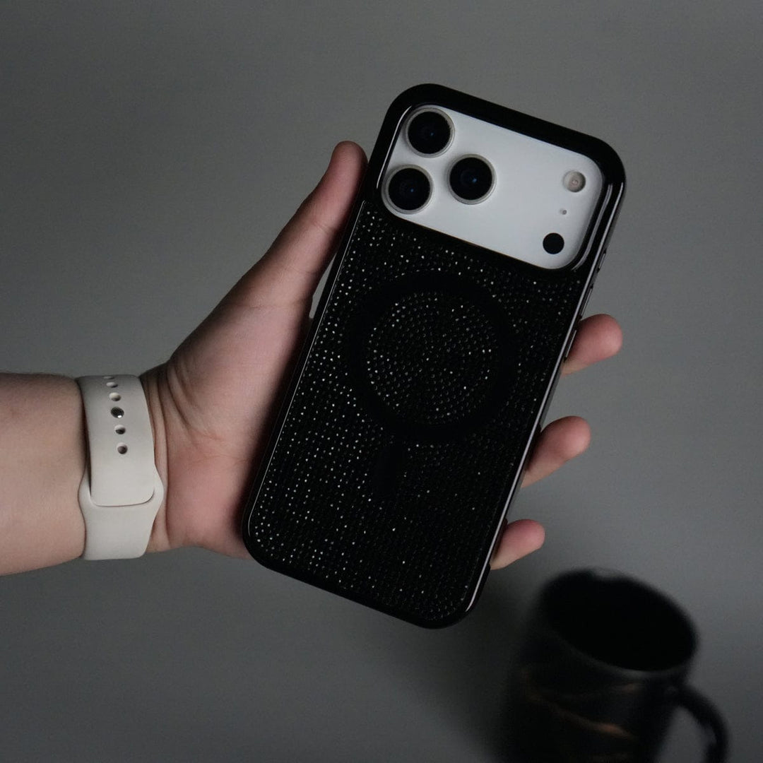 FRATO iPhone 17 Series Black iPhone 17 Pro Max Luxury Diamond Case Cover