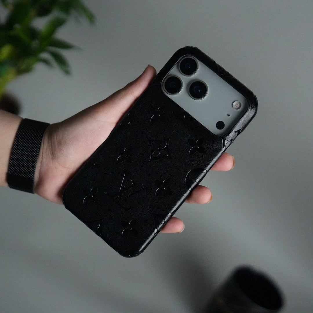 FRATO iPhone 17 Series Black iPhone 17 Pro Max Luxury PU Leather Fashion Brand Case Cover