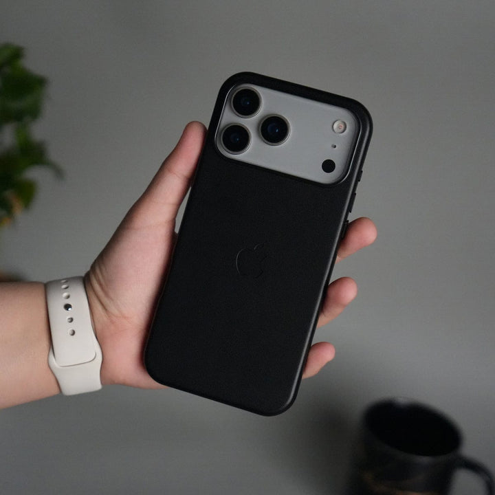 FRATO iPhone 17 Series Black iPhone 17 Pro Max MagSafe PU Leather Back Cover | Premium PU Leather | Slim &amp; Elegant Hard Case