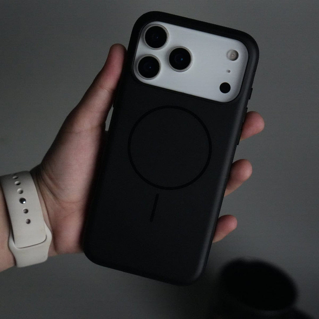 FRATO iPhone 17 Series Black iPhone 17 Pro Max Soft Touch MagSafe Case | Matte Finish with Color Camera Frame