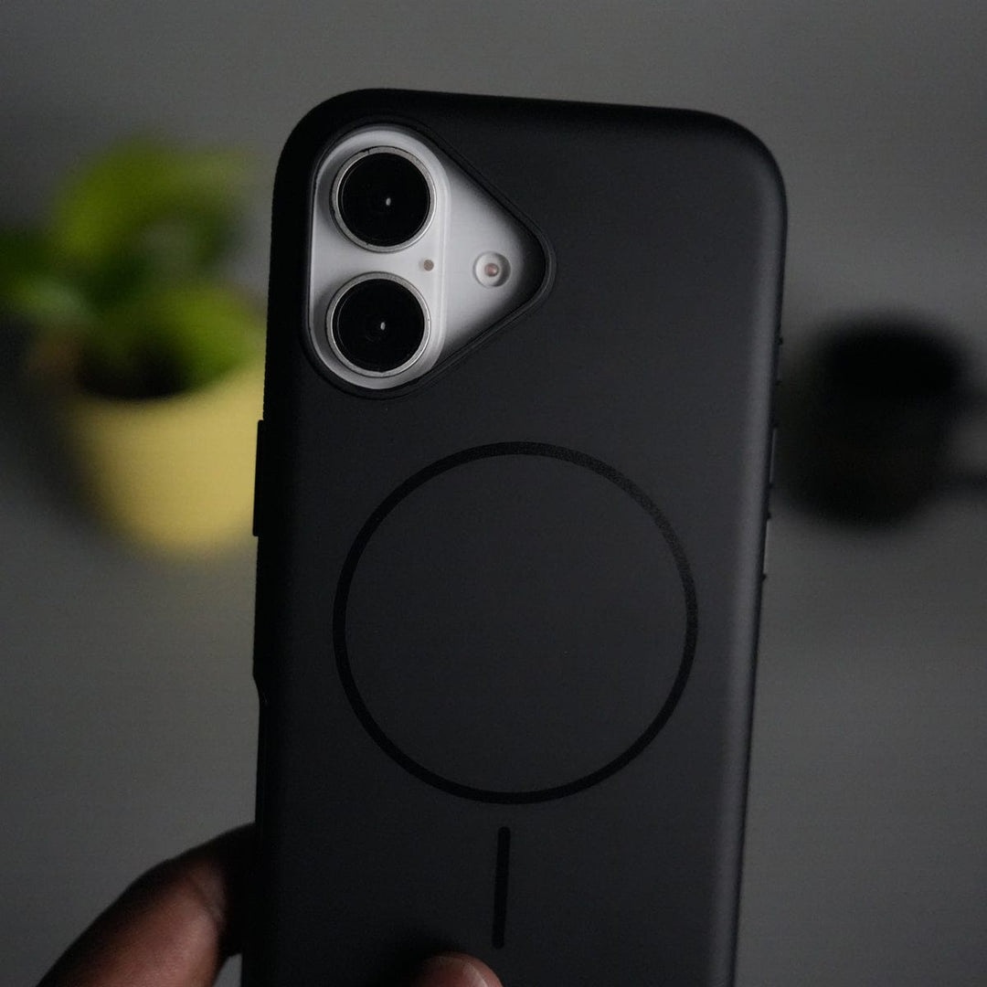 FRATO iPhone 17 Series Black iPhone 17 Soft Touch MagSafe Case | Matte Finish with Color Camera Frame