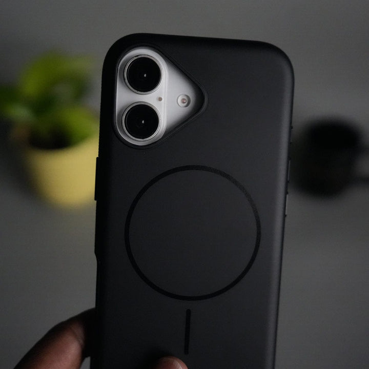 FRATO iPhone 17 Series Black iPhone 17 Soft Touch MagSafe Case | Matte Finish with Color Camera Frame