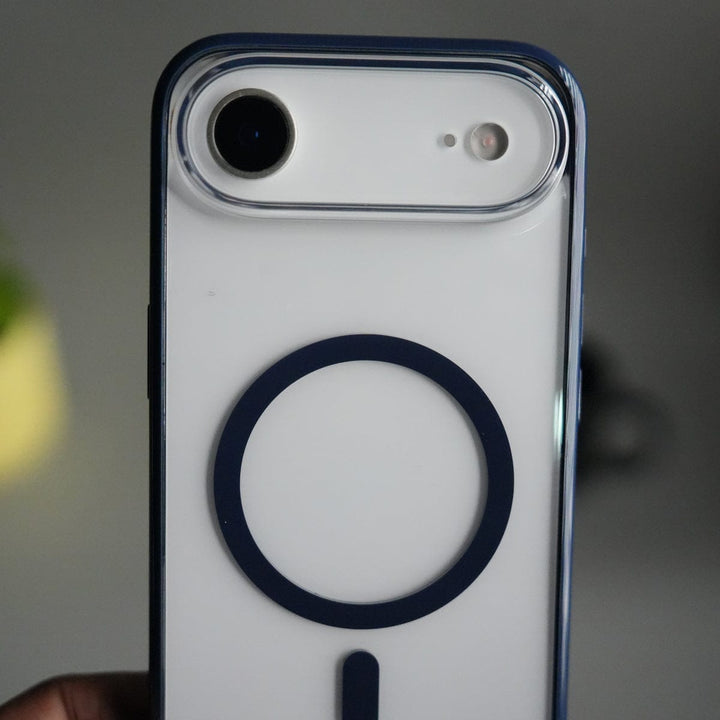 FRATO iPhone 17 Series Blue iPhone 17 Air ClearView LumiEdge MagSafe Case | Transparent Cover