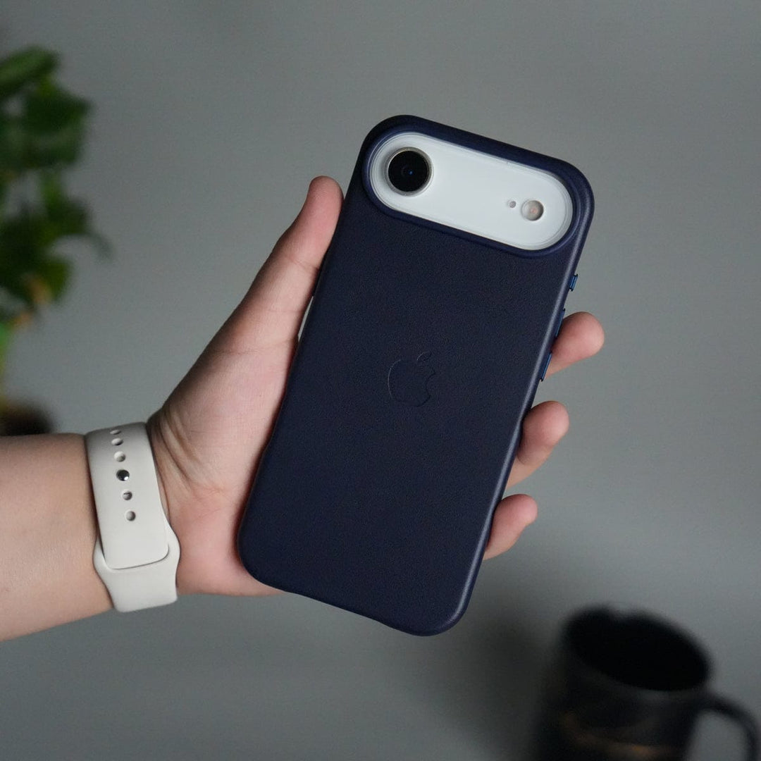 FRATO iPhone 17 Series Blue iPhone 17 Air MagSafe PU Leather Back Cover | Premium PU Leather | Slim &amp; Elegant Hard Case