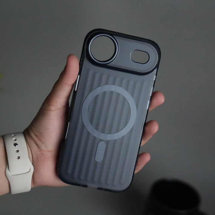 FRATO iPhone 17 Series Blue iPhone 17 Air MagSafe Suitcase Design Case | Shockproof Ribbed Texture Back Cover