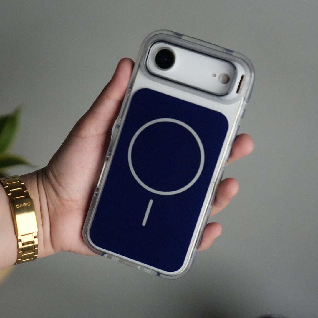 FRATO iPhone 17 Series Blue iPhone 17 Air Matte Finish MagSafe Case with Ultra-Slim Metal Kickstand