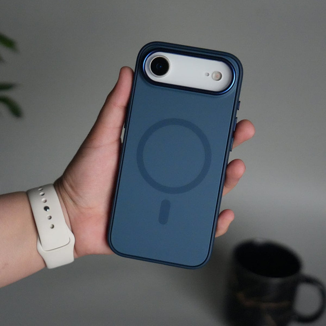 FRATO iPhone 17 Series Blue iPhone 17 Air Matte MagSafe Case | Electroplated Camera Frame | Shockproof Back Cover