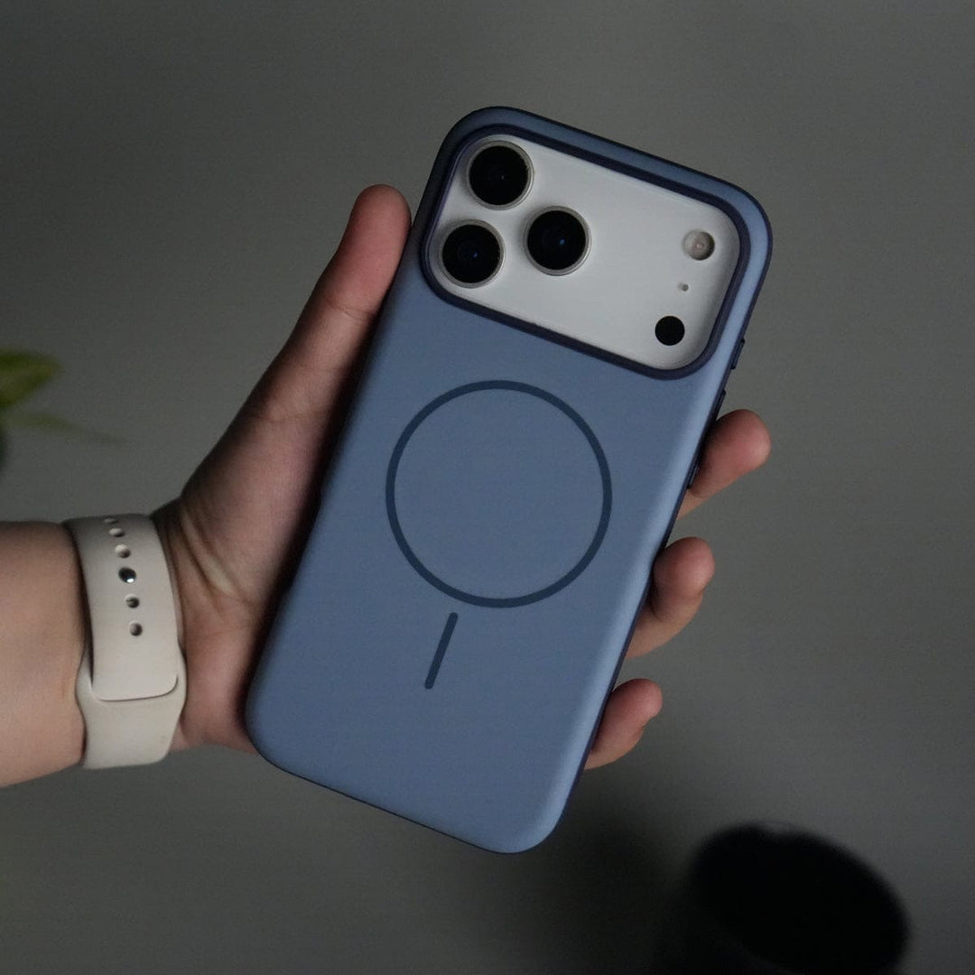 FRATO iPhone 17 Series Blue iPhone 17 Pro Max Soft Touch MagSafe Case | Matte Finish with Color Camera Frame