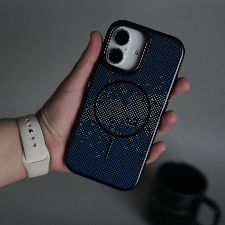 FRATO iPhone 17 Series Blue Star iPhone 17 Carbon Design Mag Ring Case Slim Protective Cover