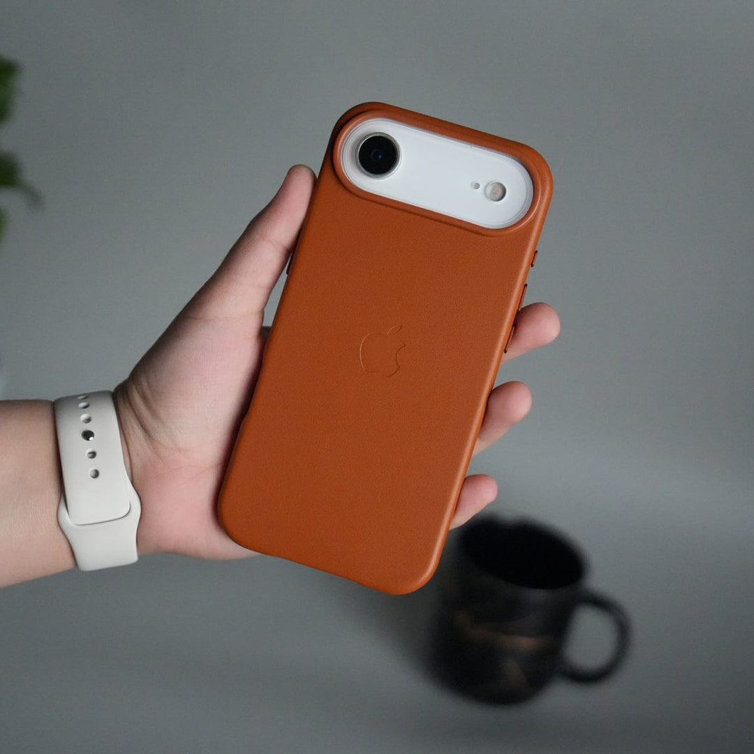 FRATO iPhone 17 Series Brown iPhone 17 Air MagSafe PU Leather Back Cover | Premium PU Leather | Slim &amp; Elegant Hard Case
