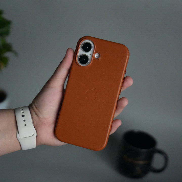 FRATO iPhone 17 Series Brown iPhone 17 MagSafe PU Leather Back Cover | Premium PU Leather | Slim &amp; Elegant Hard Case