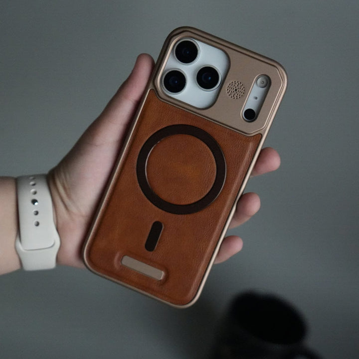 FRATO iPhone 17 Series Brown iPhone 17 Pro Cover Frameless PU Leather Case