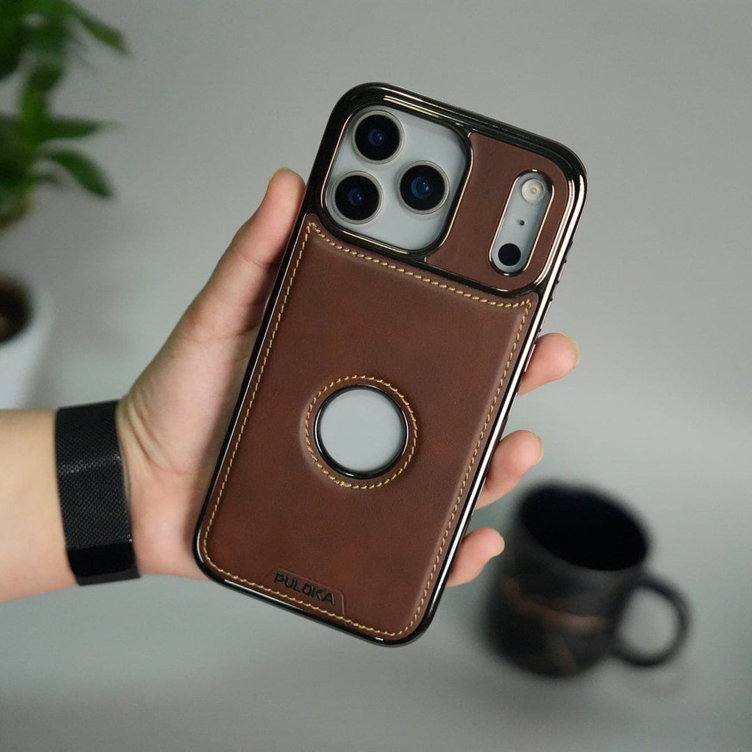 FRATO iPhone 17 Series Brown iPhone 17 Pro Max Leather Case