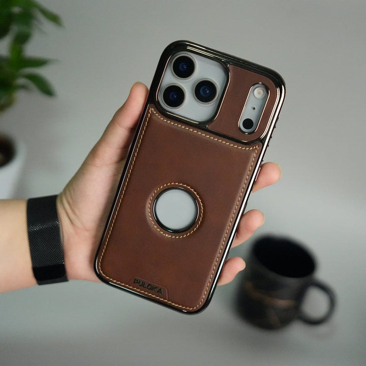FRATO iPhone 17 Series Brown iPhone 17 Pro Max Leather Case
