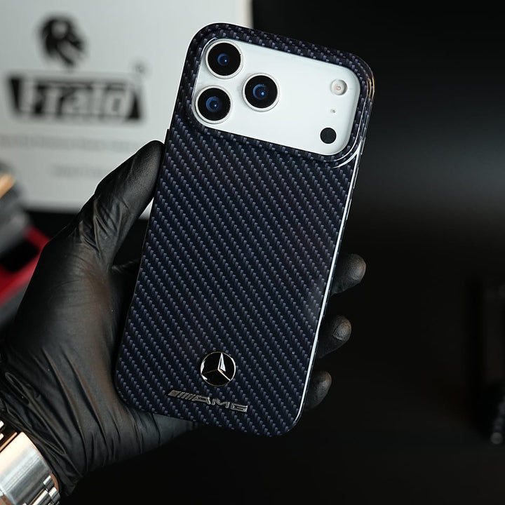 FRATO iPhone 17 Series Carbon Fiber Texture Case for iPhone 17 Pro Max | Luxury Automotive Style Cover