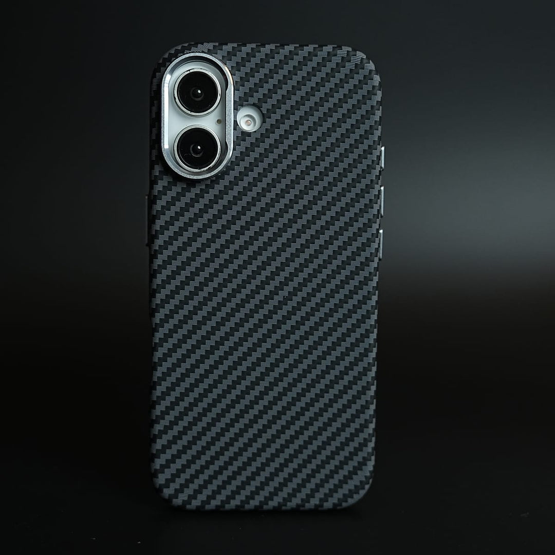 FRATO iPhone 17 Series Carbon Weave Armid Designer MagSafe Case for 17 with Metal Camera Protection