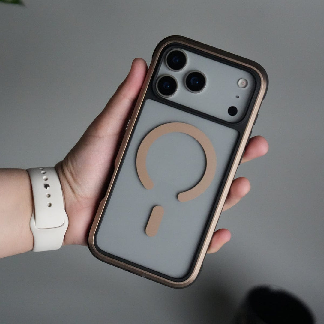 FRATO iPhone 17 Series Desert iPhone 17 Pro Military Grade Durable Aluminum Frame MagSafe Case | Anti-Yellowing Technology Case