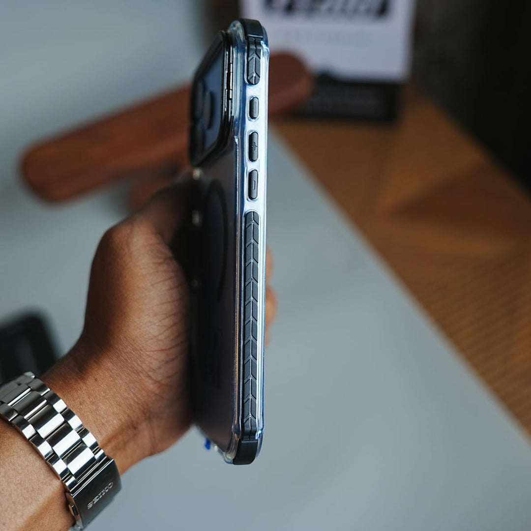 FRATO iPhone 17 Series Foldable Camera Frame Stand Case for 17 Series | Magnetic Transparent Protective Cover