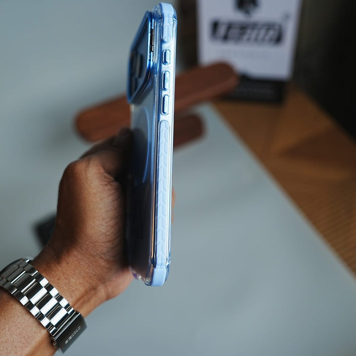 FRATO iPhone 17 Series Foldable Camera Frame Stand Case for 17 Series | Magnetic Transparent Protective Cover