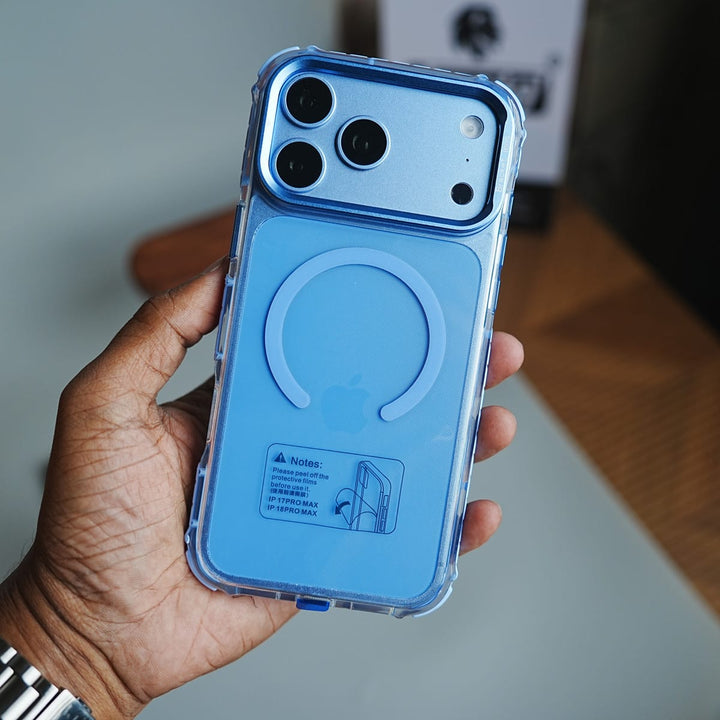 FRATO iPhone 17 Series Foldable Camera Frame Stand Case for 17 Series | Magnetic Transparent Protective Cover