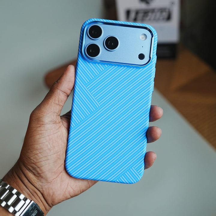 FRATO iPhone 17 Series Geometric Fiber Texture Magnetic Case for iPhone 17 Series | Raised Camera Protective Cover
