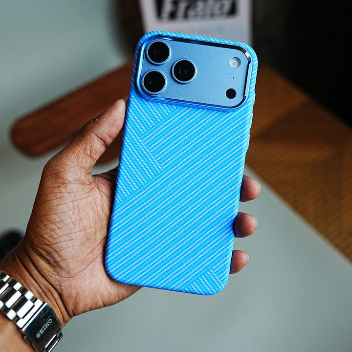 FRATO iPhone 17 Series Geometric Fiber Texture Magnetic Case for iPhone 17 Series | Raised Camera Protective Cover