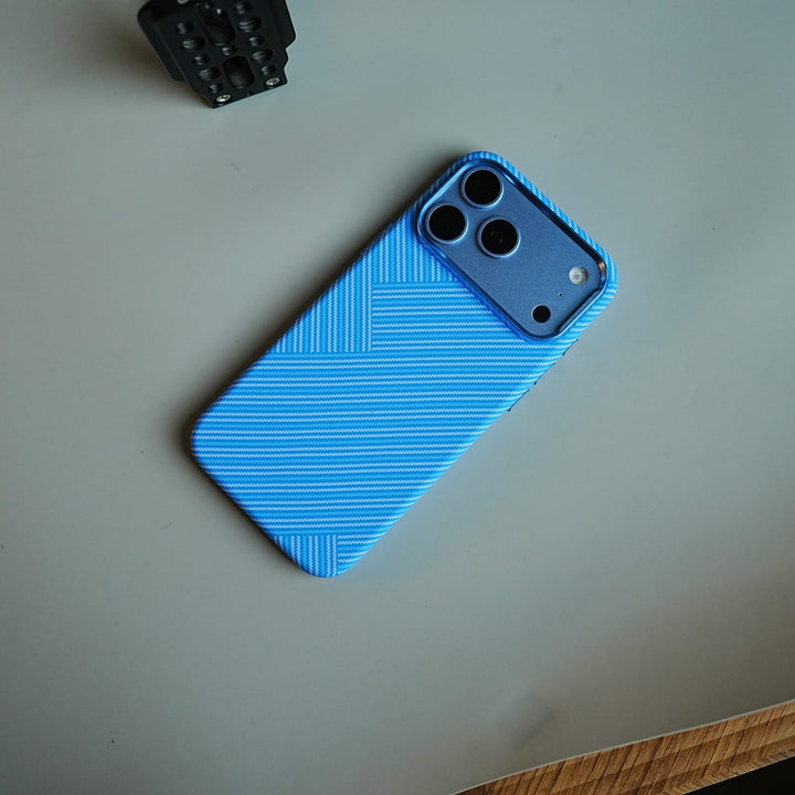 FRATO iPhone 17 Series Geometric Fiber Texture Magnetic Case for iPhone 17 Series | Raised Camera Protective Cover