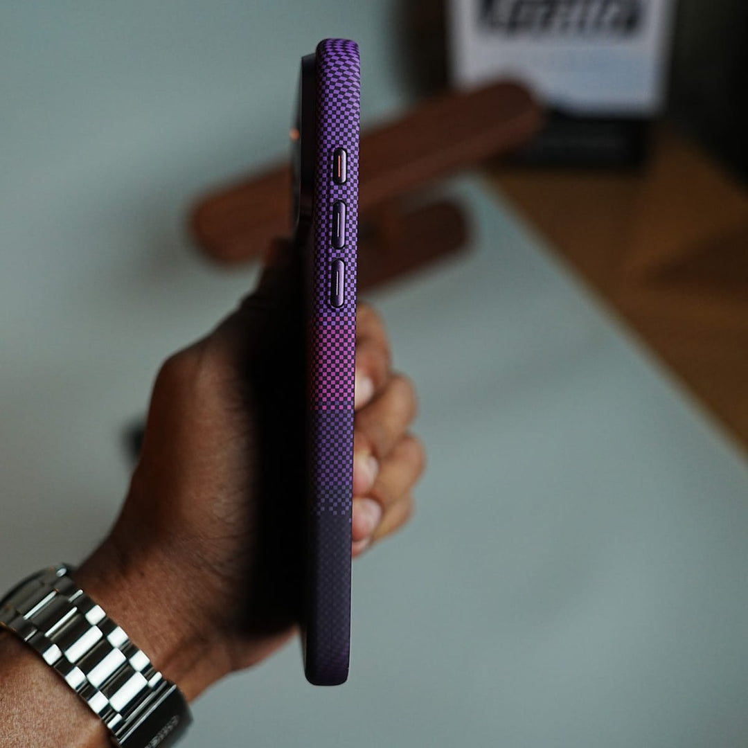 FRATO iPhone 17 Series Gradient Carbon Fiber Texture Magnetic Case for iPhone 17 Series | Raised Camera Protective Cover
