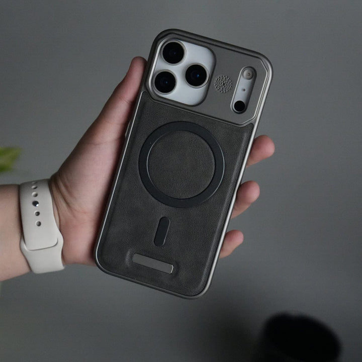 FRATO iPhone 17 Series Gray iPhone 17 Pro Cover Frameless PU Leather Case