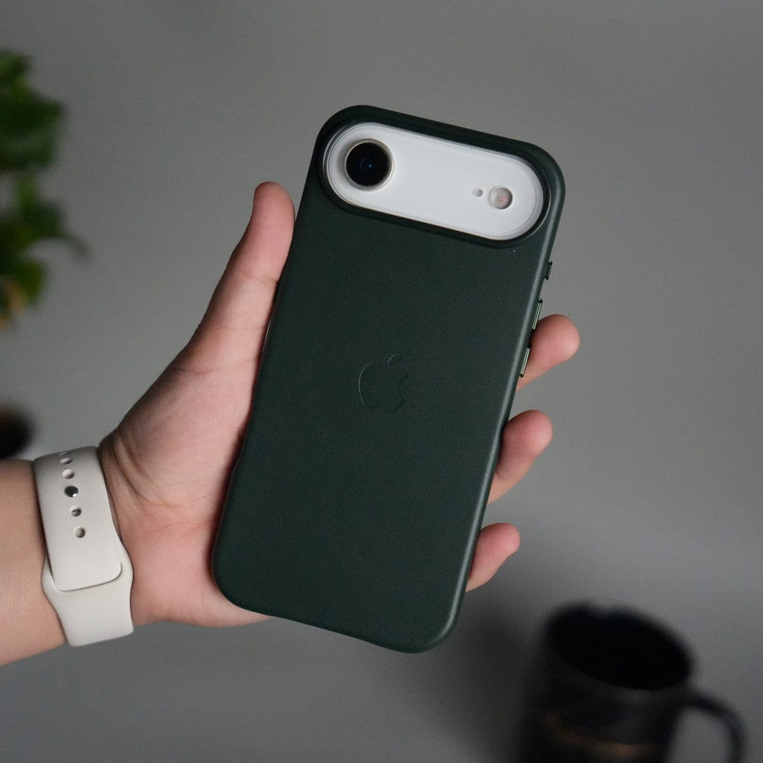 FRATO iPhone 17 Series Green iPhone 17 Air MagSafe PU Leather Back Cover | Premium PU Leather | Slim &amp; Elegant Hard Case